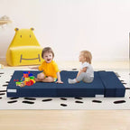 Canapé-lit pliant, canapé-lit pliable avec oreiller, matelas convertible, futon de sol avec housse lavable en mousse à mémoire de forme, taille unique