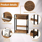 Table d'appoint étroite avec étagère de rangement