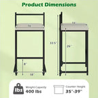 Tabourets de bar empilables de 26 pouces (lot de 4) avec dossier, cadre en métal et repose-pieds, noirs