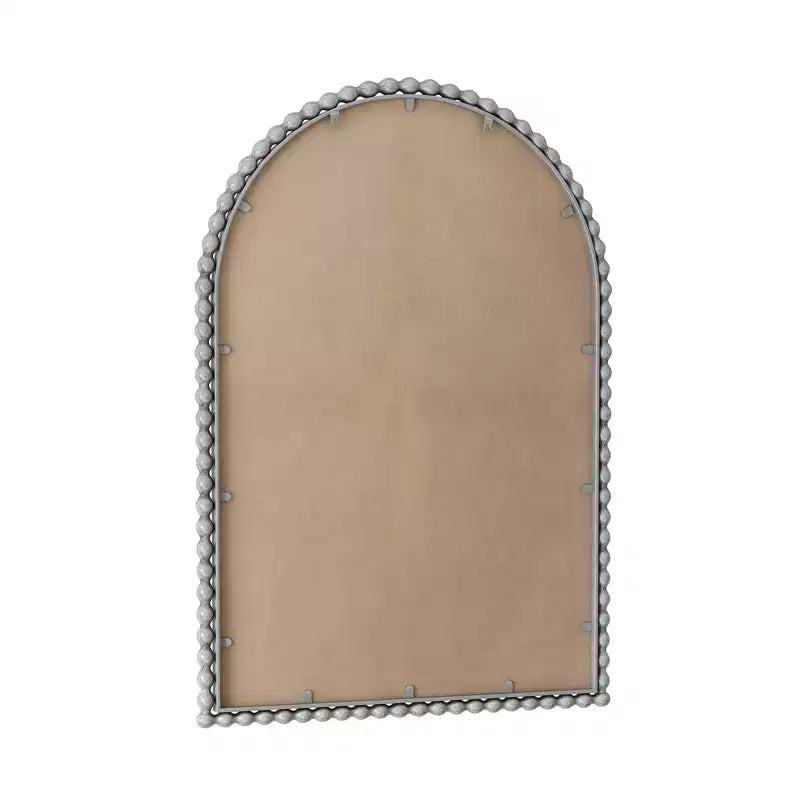 Iron Arch Vintage Vanity Mirror Wall Hanging Placed Table for Living Room Bedroom Silver