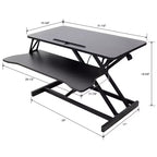 Convertisseur de bureau debout, Rehausseur de bureau assis-debout réglable en hauteur avec tiroir pour clavier, Poste de travail de bureau