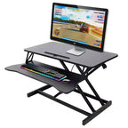 Standing Desk Converter, Height Adjustable Sit Stand Up Desk Riser with Keyboard Tray, Desktop Workstation