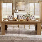 Table à manger rectangulaire de 180 cm pour 6-8 personnes, table de cuisine en bois de style rustique, grand meuble de salle à manger pour cuisine, salon