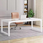 Lantine Modern Computer Desk, 78.7 x 39.4 inch X Large Executive Office Desk Computer Table Study Writing Desk Workstation for Home Office,White