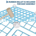 Organisateur de rangement à 12 casiers 94 x 33 x 96,5 cm, étagère modulaire en fil métallique pour placard, chambre, bureau (1 pièce)