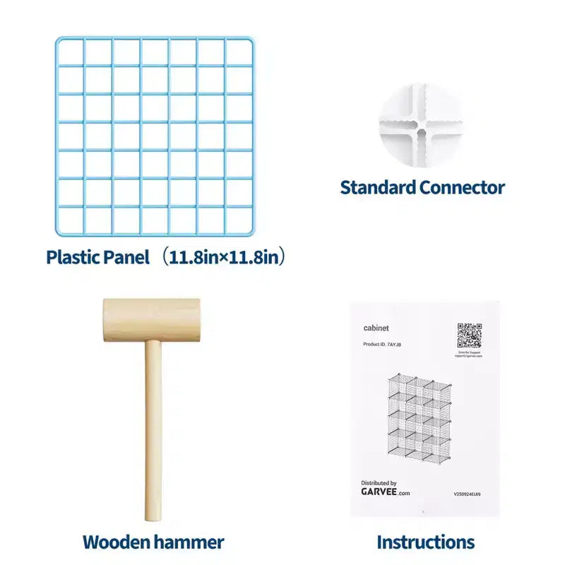 12-Cube Storage Organizer 37 x 13 x 38 Modular Wire Shelving Unit for Closet, Bedroom, Office (1-Pack)