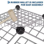 Organisateur de rangement à 12 casiers 94 x 33 x 96,5 cm, étagère modulaire en fil métallique pour placard, chambre, bureau (1 pièce)