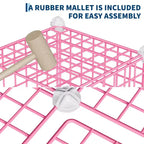 Organisateur de rangement à 12 casiers 94 x 33 x 96,5 cm, étagère modulaire en fil métallique pour placard, chambre, bureau (1 pièce)