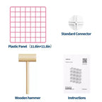 Organisateur de rangement à 12 casiers 94 x 33 x 96,5 cm, étagère modulaire en fil métallique pour placard, chambre, bureau (1 pièce)