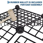 Organisateur de rangement à 12 casiers 94 x 33 x 96,5 cm, étagère modulaire en fil métallique pour placard, chambre, bureau (1 pièce)