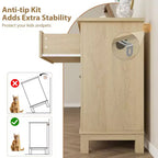 Commode à 6 tiroirs de 120 cm de large pour chambre à coucher, armoire de rangement en bois pour salon, entrée, chêne naturel