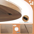 Table à manger ronde pour 4-6 personnes, table de cuisine en bois de 47 pouces avec piédestal, table circulaire moderne pour salon, cuisine, sans chaises