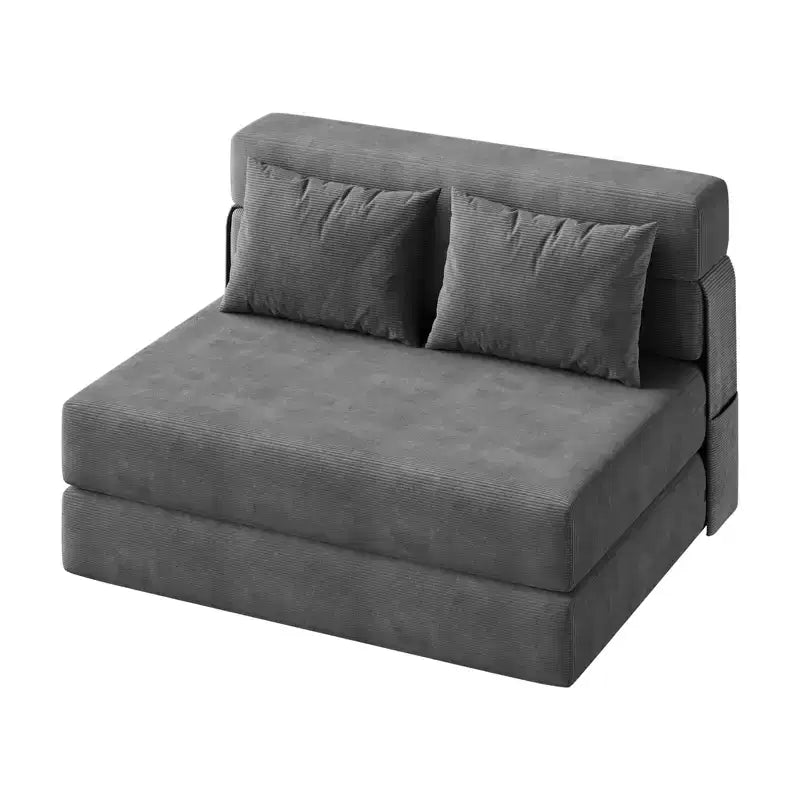 4-in-1 Folding Sofa Bed & Sleeper Chair, 72/76L Convertible Loveseat, Tufted Floor Lounger