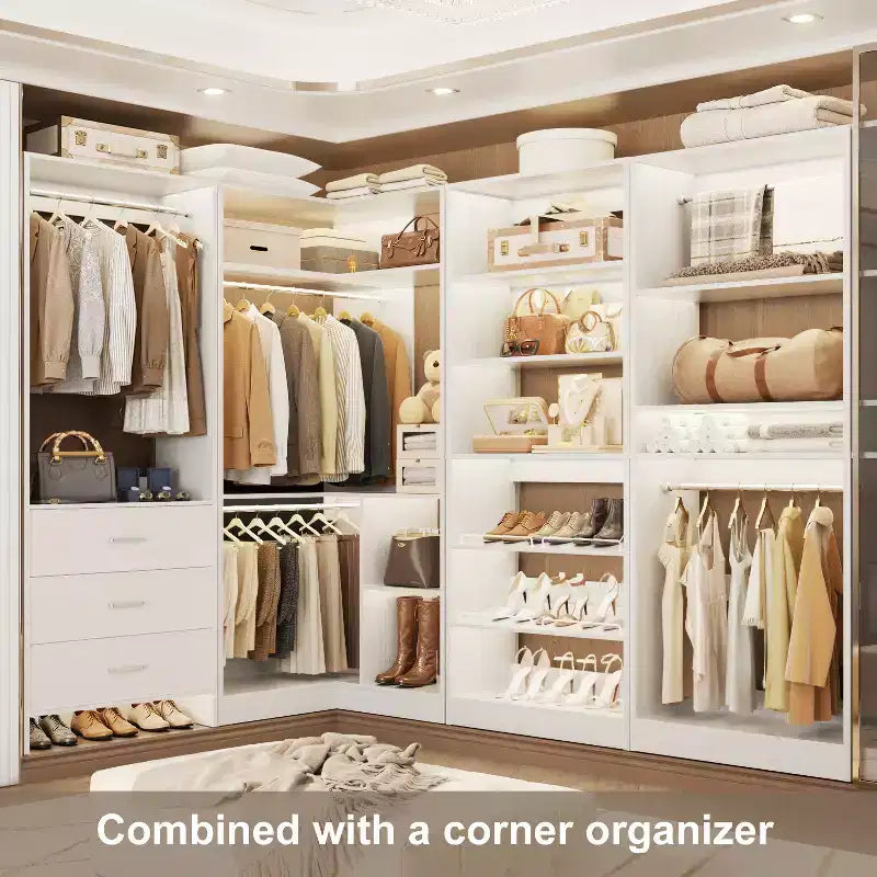 Closet System with Drawers and Shoe Racks