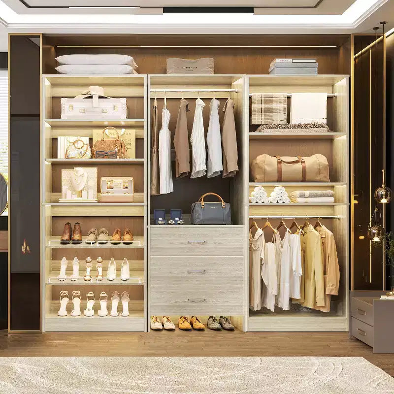 Closet System with Drawers and Shoe Racks
