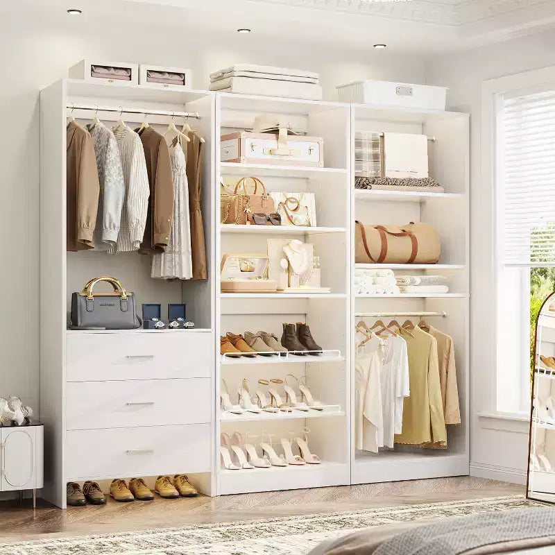 Closet System with Drawers and Shoe Racks