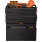 34" Servante d'atelier roulante à 6 tiroirs - Meuble de rangement mobile en acier robuste pour garage et petits outils, noir