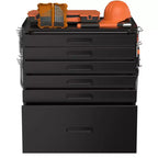34" Servante d'atelier roulante à 6 tiroirs - Meuble de rangement mobile en acier robuste pour garage et petits outils, noir