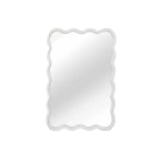 Miroir mural 20 x 30 avec cadre en bois massif, miroir décoratif rectangulaire ondulé pour salle de bain, chambre, salon, entrée