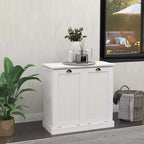sumyeg Two-Compartment Tilt-Out Laundry Sorter Cabinet with Hidden Storage