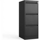 Classeur 3/4 tiroirs, Classeurs verticaux robustes avec serrure, Armoire de rangement en métal pour bureau et maison, Assemblage requis