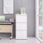 Classeur 3/4 tiroirs, Classeurs verticaux robustes avec serrure, Armoire de rangement en métal pour bureau et maison, Assemblage requis