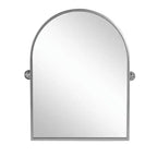 HomeRoots 36 Silver Metal Arch Tilting Framed Accent Mirror