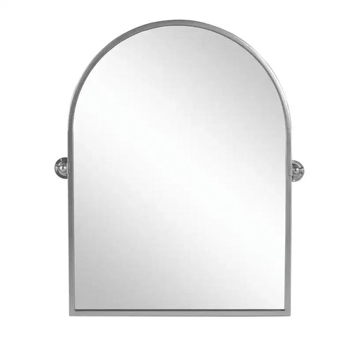 HomeRoots 36 Silver Metal Arch Tilting Framed Accent Mirror