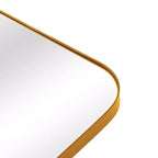 Miroir d'appoint à cadre inclinable en fer doré 32 po