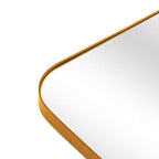 Miroir d'appoint à cadre inclinable en fer doré 32 po