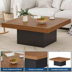 Table basse carrée, tables de salon LED 16 couleurs, tables basses modernes, table à cocktail pour bureau à domicile, appartement, salle de lecture, assemblage facile