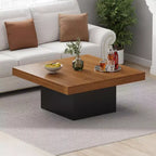 Table basse carrée, tables de salon LED 16 couleurs, tables basses modernes, table à cocktail pour bureau à domicile, appartement, salle de lecture, assemblage facile