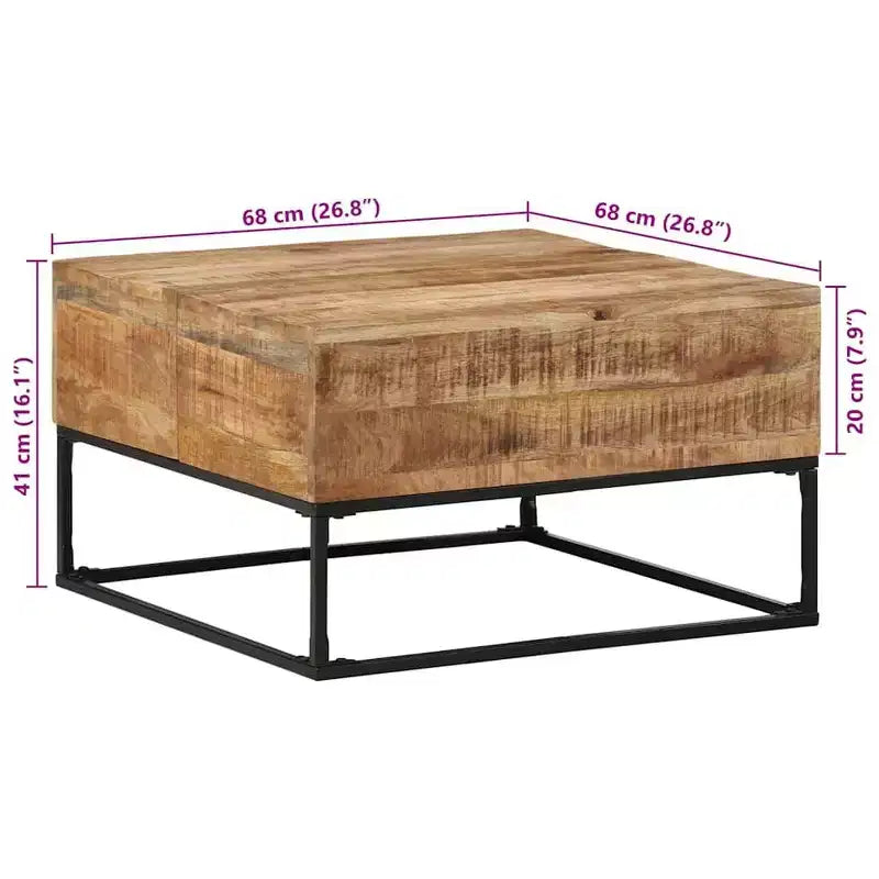 Coffee Table Rough mango wood Rough mango wood Medium