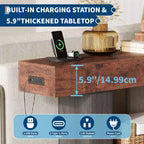 Console étroite à 2 niveaux de 160 cm avec station de charge, table de canapé en bois pour entrée, foyer ou salon, rangement derrière le canapé